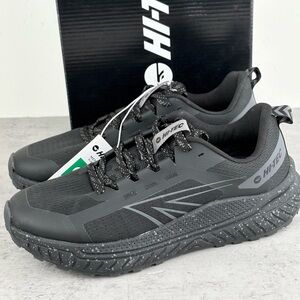 Hi-Tec Sneakers Men's Black Breathable Trail Hiking Shoes Sz 9.5 Only Tried On